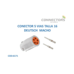 HD14-5-16P CONECTOR DEUTSCH HD 5 VIAS SELLADO MACHO GRIS