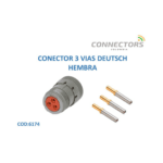 HD16-3-96S CONECTOR DEUTSCH HD 3 VIAS SELLADO HEMBRA GRIS