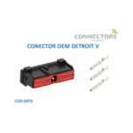 Conector Redondo Amp 68 Vias Sellado Macho Negro