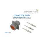 HD10-6-96P CONECTOR DEUTSCH HD 6 VIAS SELLADO MACHO GRIS