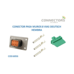 Dt04-08Pb-L012 Conector   Dt 8 Vias Sellado Hembra Negro Amphenol