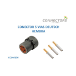 Hd16-5-16S Conector Deutsch Hd 5 Vias Sellado Hembra Gris