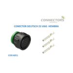  AHDP06-24-23PN-SRA CONECTOR  23 VIAS MIXTO  SELLADO HEMBRA NEGRO AMPHENOL