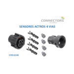 CONECTOR 4 VIAS SELLADO HEMBRA NEGRO  TE CONNECTIVITY