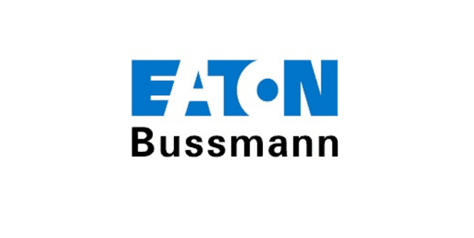 Logotipo de Eaton Bussmann, marca aliada de Connectors Colombia.