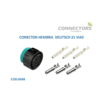 AHDP06-24-21SR-BRA CONECTOR  TIPO DEUTSCH 21 VIAS SELLADO HEMBRA NEGRO AMPHENOL