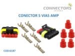 282089-1 Conector 5 Vias Sellado Hembra Negro Amp