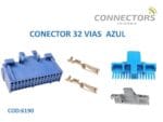 12110207 Conector M.p 32 Vias No Sellado Hembra Azul  Delphi