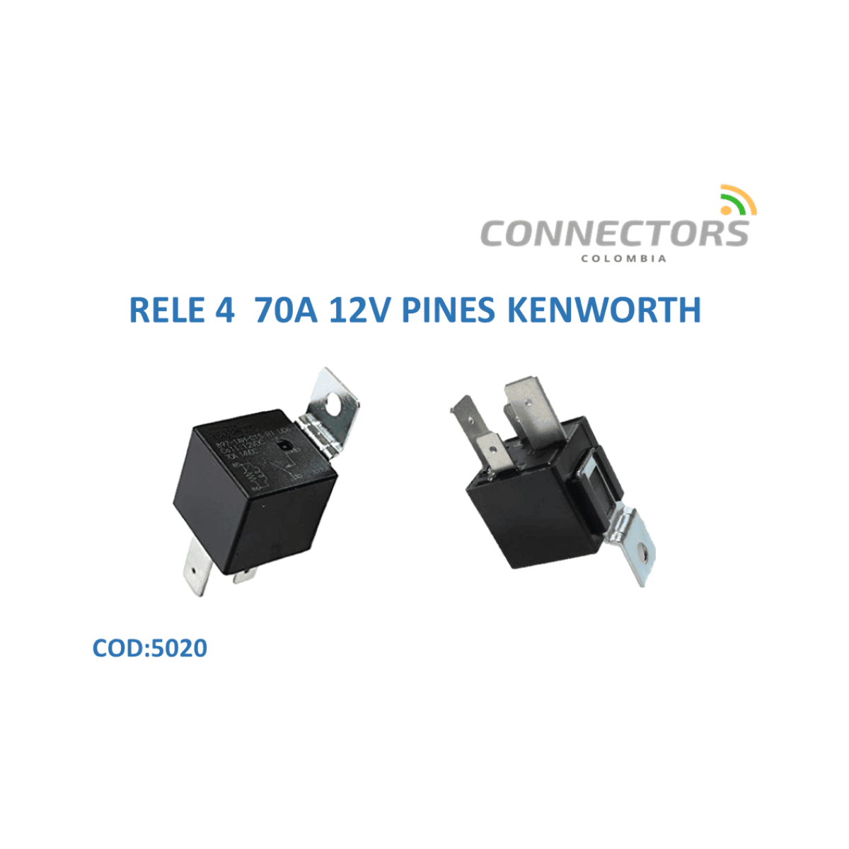 62 Rele Automotriz 4 Vias 70Amp 12V