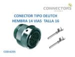 Ahdm06-18-14Sn Conector Deutch 14 Vias Sellado Hembra Verde