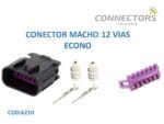 15326854  Conector Gt 150 12 Vias Sellado Macho Negro Delphi