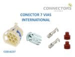 Conector 7 Vias Blanco 2.8 Redondo