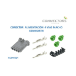 12129600 - CONECTOR G.C 4 VIAS SELLADO MACHO GRIS DELPHI