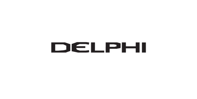 Logotipo de Delphi, marca aliada de Connectors Colombia.