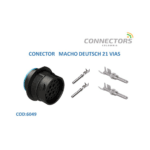 AHDP04-24-21PN-SRA - CONECTOR 21 VIAS SELLADO MACHO NEGRO AMPHENOL