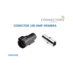 Athd06-1-4S Conector 1 Via Sellado Hembra Negro Amphenol