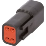DT04-4P-E004 CONECTOR  TIPO DEUTSCH DT 4 VIAS SELLADO MACHO NEGRO AMPHENOL - Imagen 2