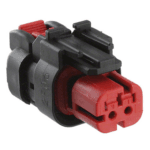 CONECTOR 2 VIAS SELLADO HEMBRA  ROJO  PARA CATERPILLAR  - Imagen 2