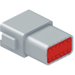 Deutsch AT04-12PA Gray Male 12-Way Connector - Image 3