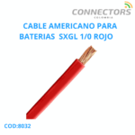 Cable Americano Para Baterias   1/0 Rojo