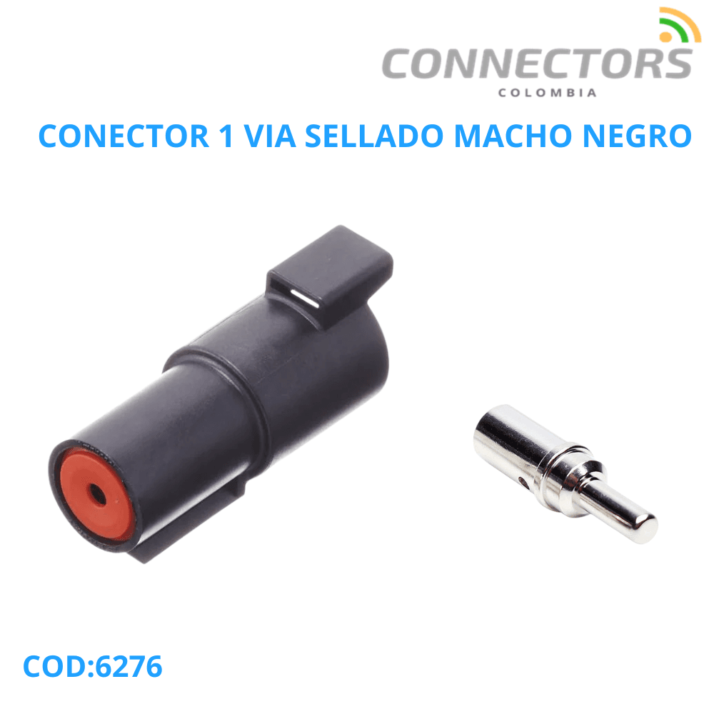 _imagen del producto Athd04-1-8P Conector 1 Via Sellado Macho Negro