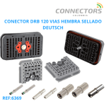 Drb16-102Sae-L018 Conector Drb 120 Pines Hembra Sellado Deutsch